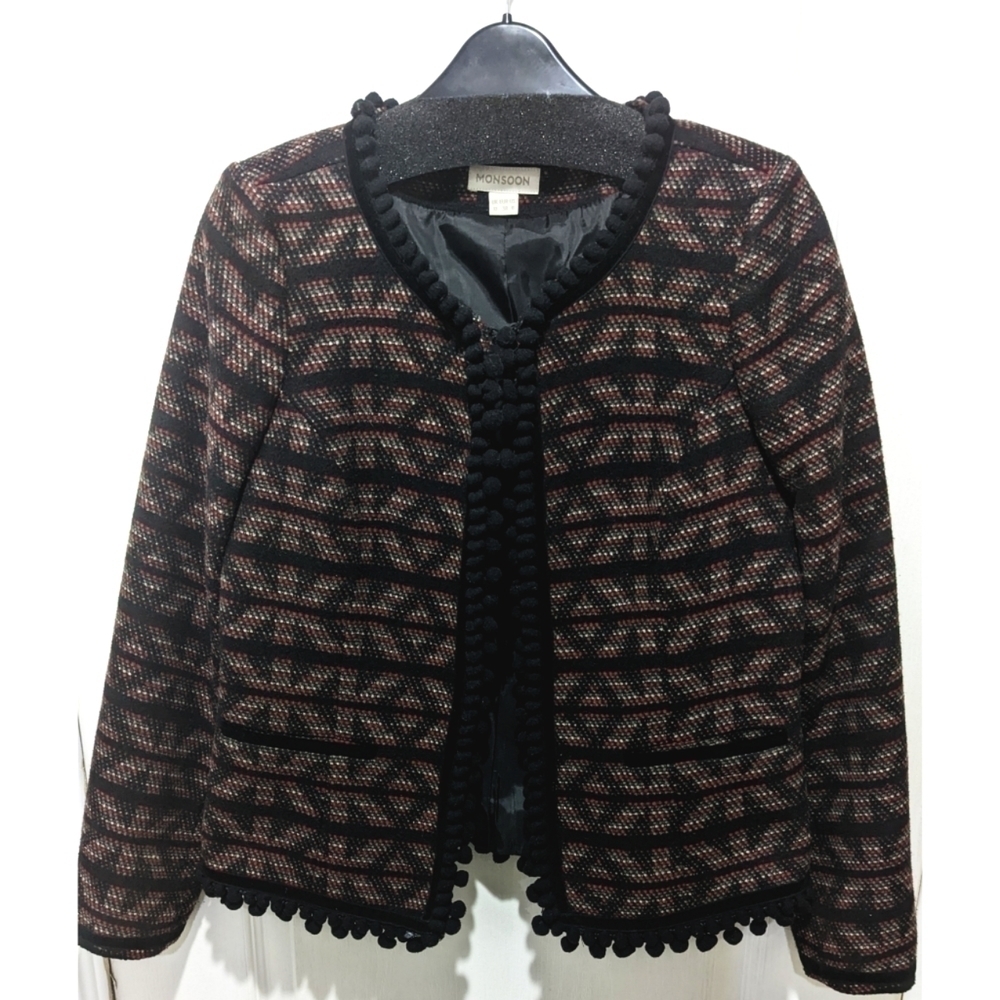 Monsoon | Pom pom trim jacket